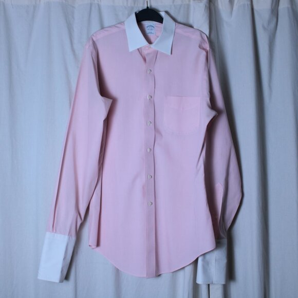 Brooks Brothers Pink Cotton Dress Shirt Size 16 / 36 - Picture 4 of 13